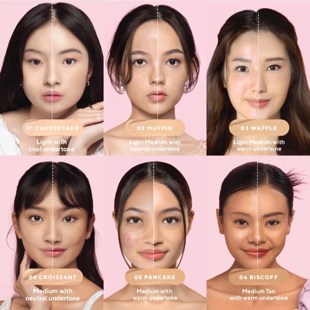 True to Skin - Skinlike Porefecting Cushion SPF 35 PA++++ Medium to High Coverage Satin Matte Finish Lightweight Tidak menyumbat pori pori