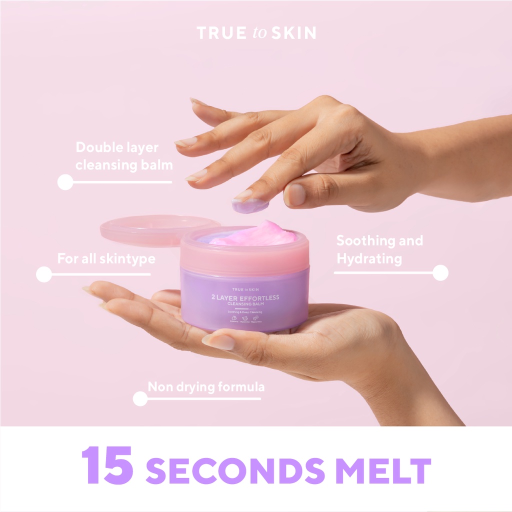 [TRUE TO SKIN x YUPI] 2 Layer Effortless Cleansing Balm 80gr
