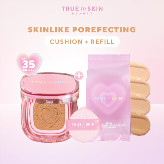 [ BEST DEAL ] CUSHION + REFILL - Skinlike Porefecting Cushion SPF 35 PA++++ ( BEST SELLER )