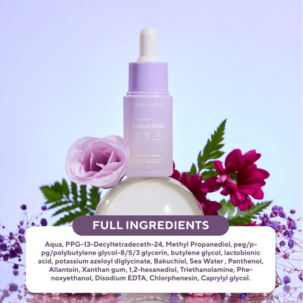 True to Skin Bakuchiol Skin Smoothing & Anti-aging Serum - Tekstur Kulit, Mengatasi Jerawat, Alternatif Natural Retinol