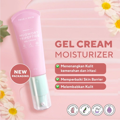 Image of Mugwort Tripeptide Moisturizer Gel Cream - Soothing & Hydrating (Pelembap Gel Krim Pagi Malam)