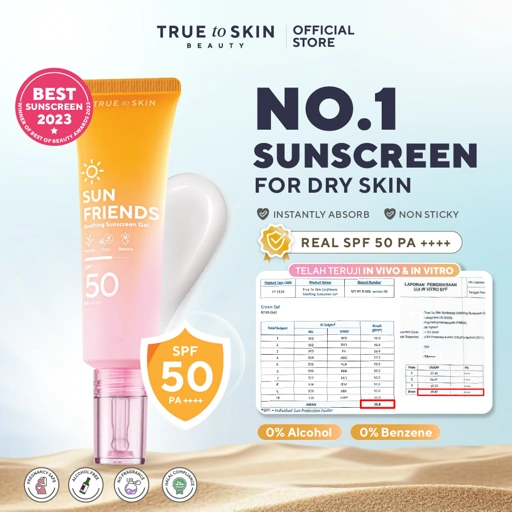 Image of True to Skin Sunfriends Sunscreen Gel SPF 50 PA++++