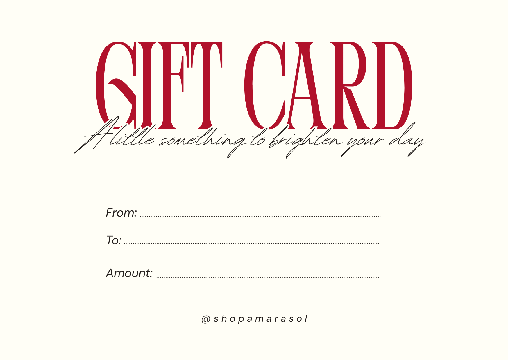 Gift Card (Digital)