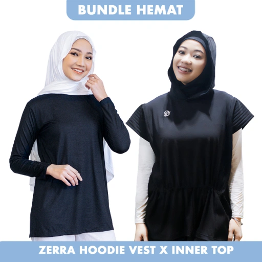 Bundle Zerra Hoodie Vest + Top Inner – Style & Comfort in Motion