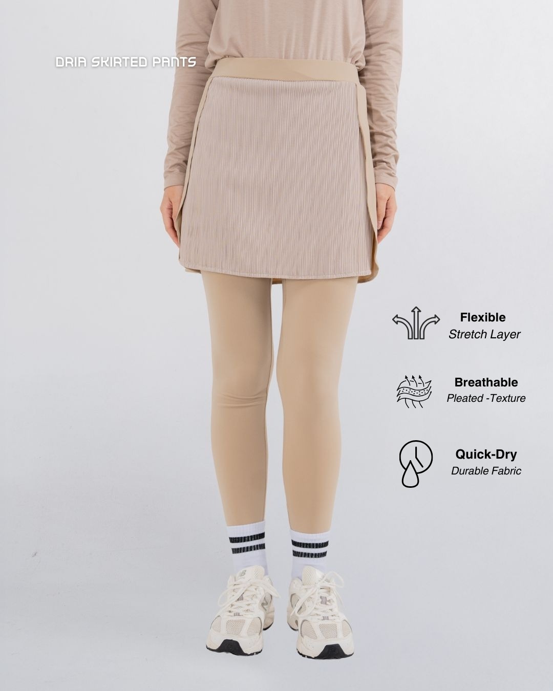Dria Skirted Legging - Latte