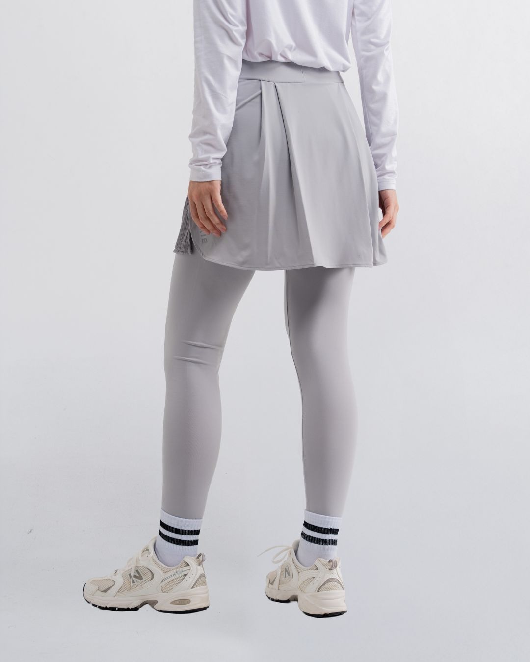 Dria Skirted Legging - Grey Soft Blue