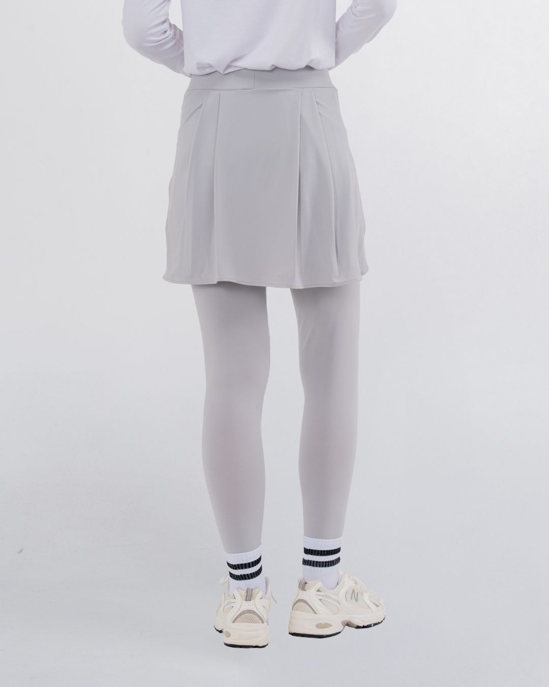Dria Skirted Legging - Grey Soft Blue