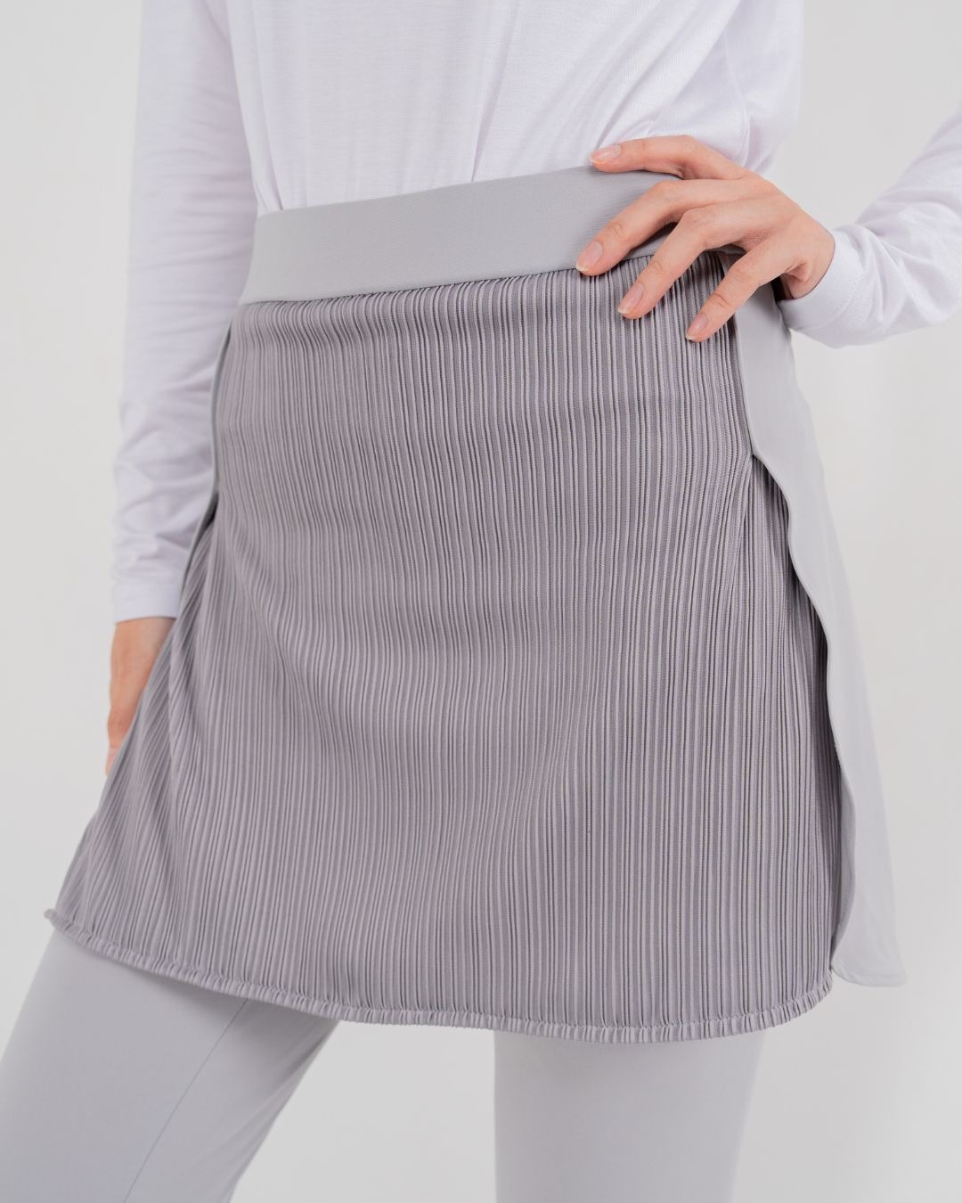 Dria Skirted Legging - Grey Soft Blue