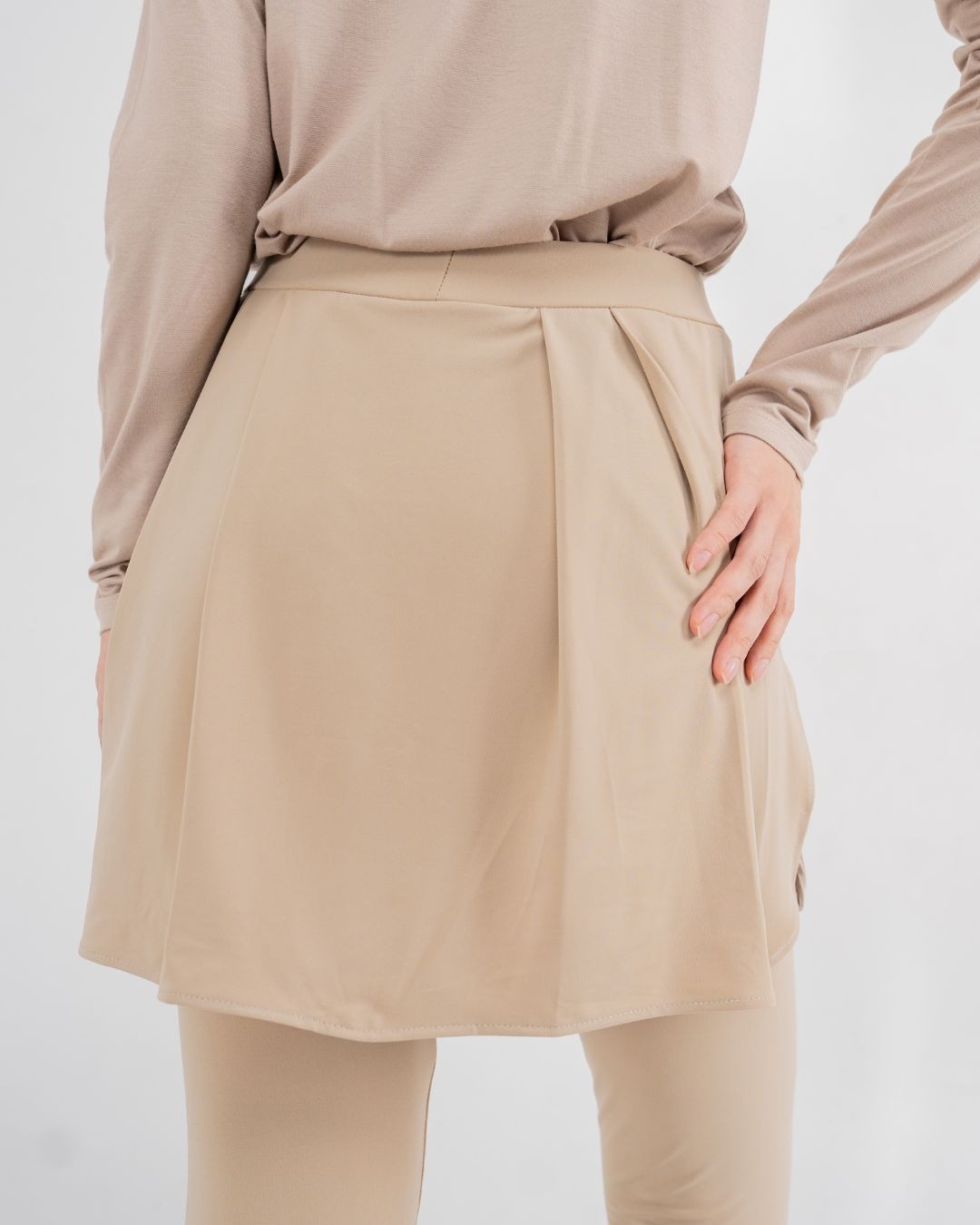 Dria Skirted Legging - Latte
