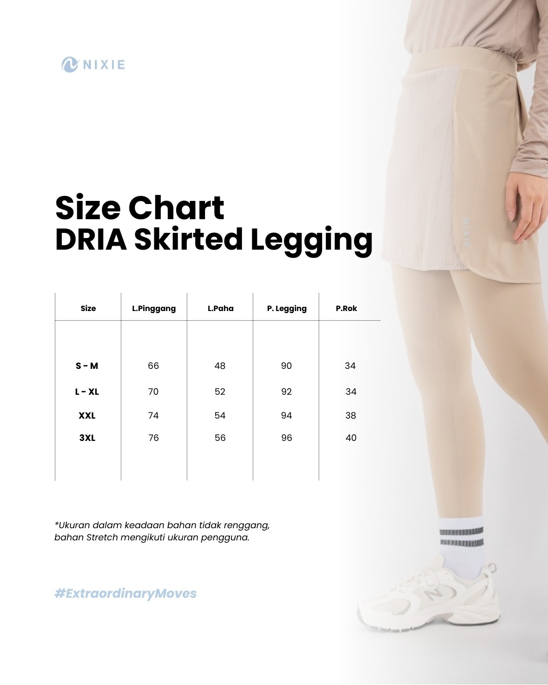 Dria Skirted Legging - Latte