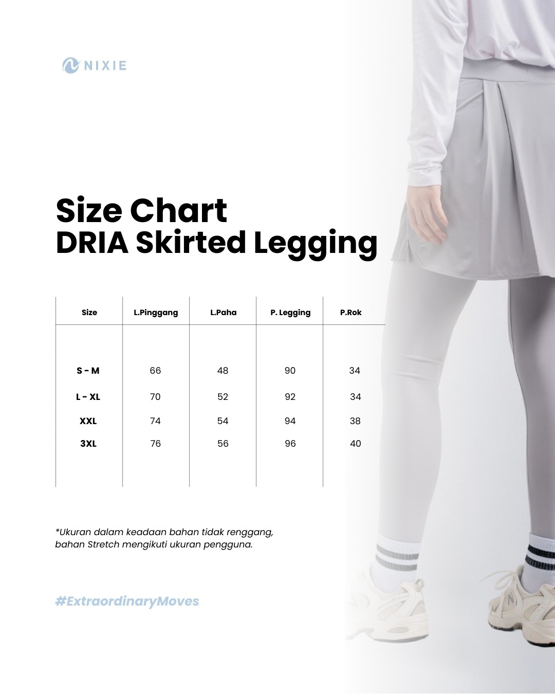 Dria Skirted Legging - Grey Soft Blue