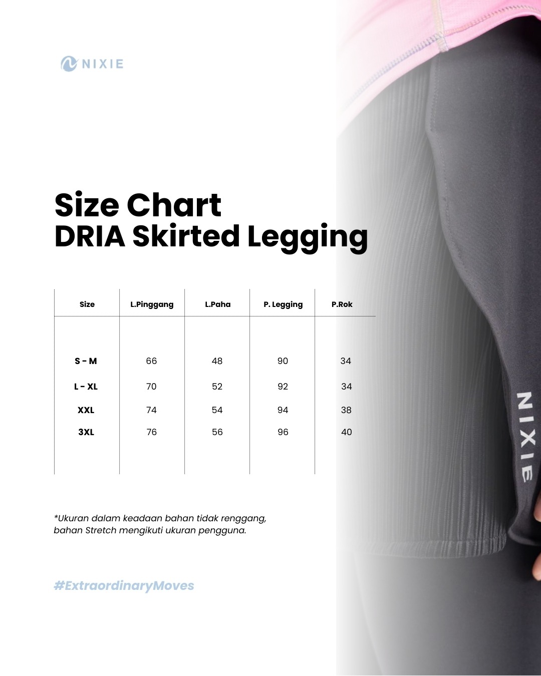 Dria Skirted legging - Black