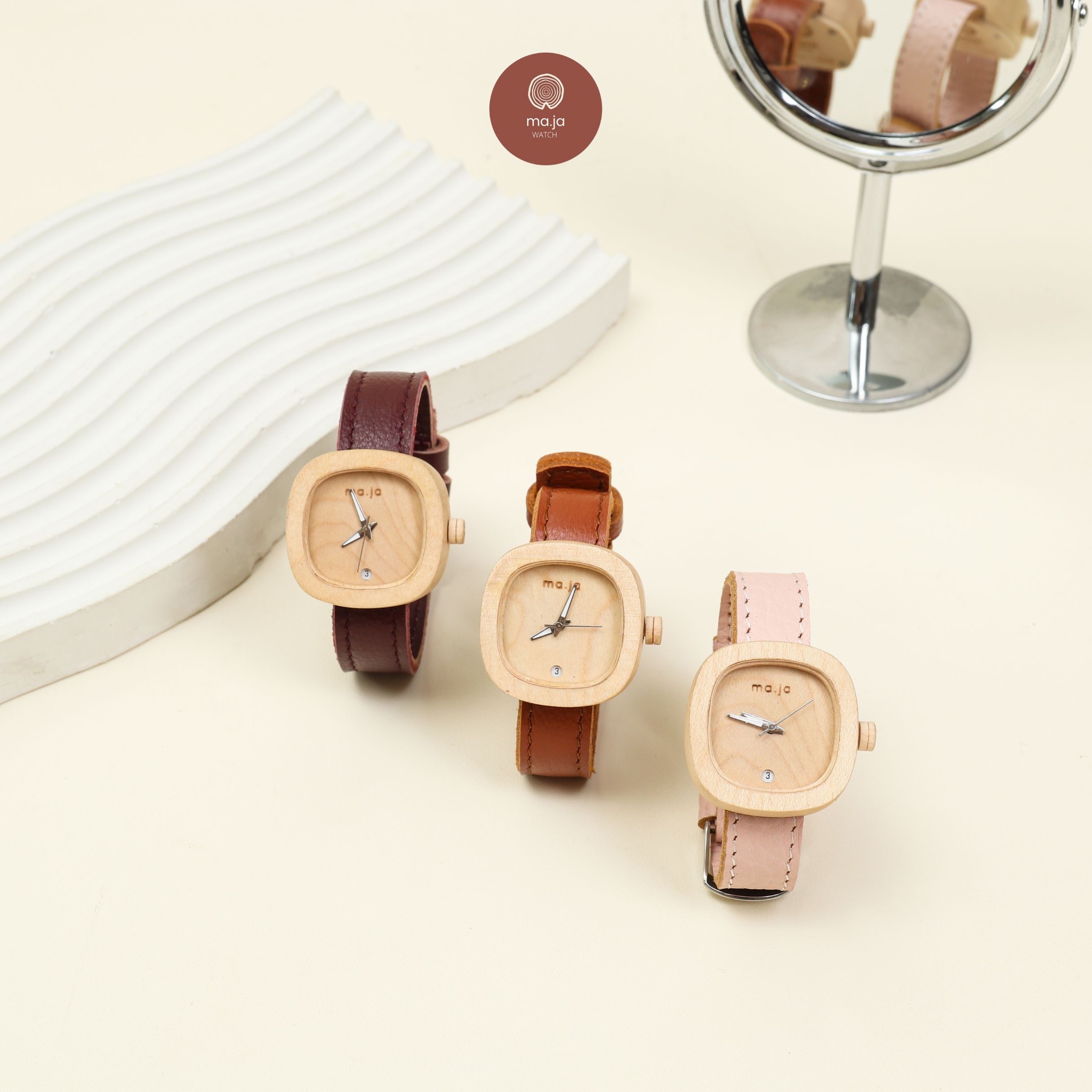 Maja Watch Jam Tangan Kayu - Sinta Winter Blue Series