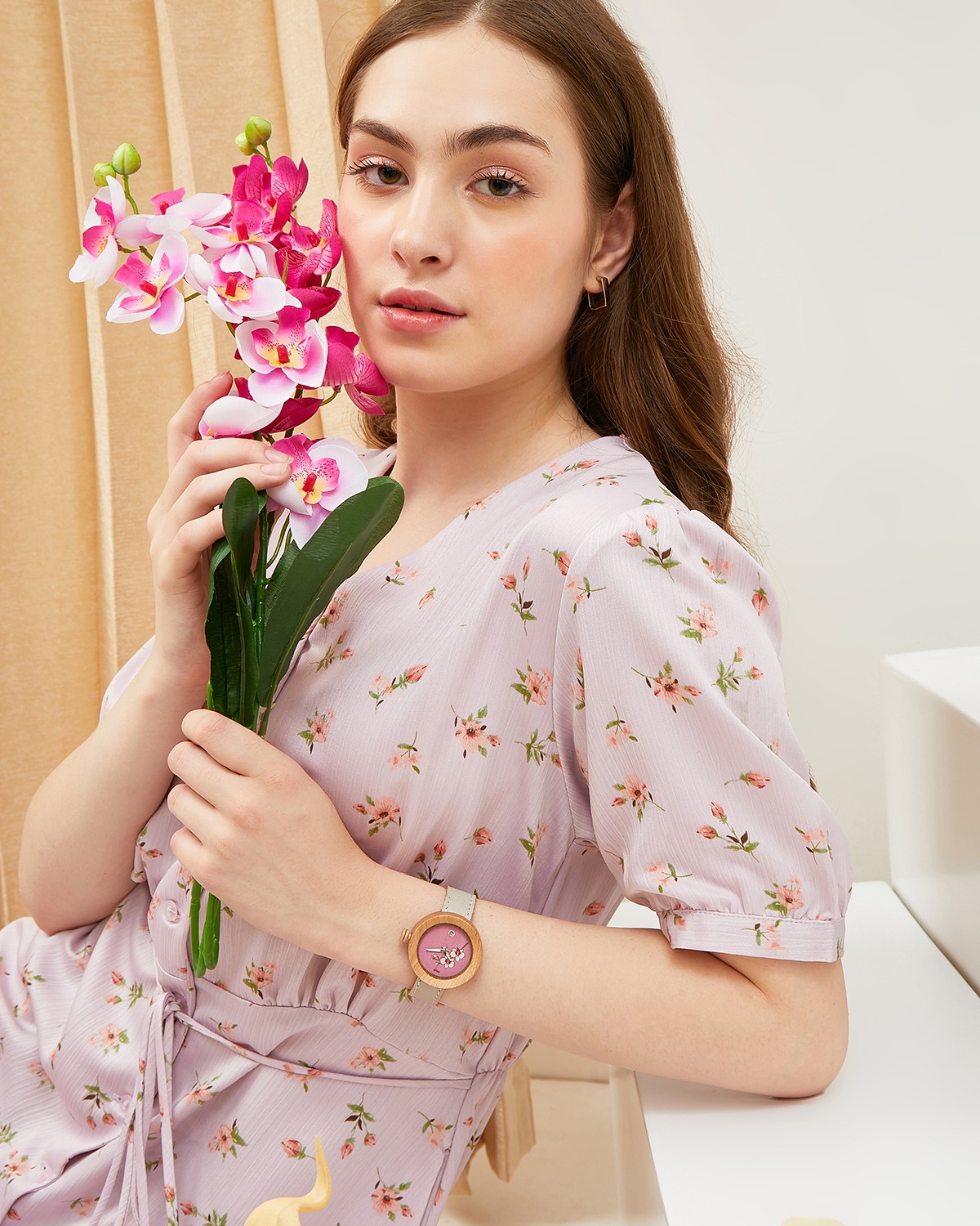 Maja Watch Jam Tangan Kayu - National Flower Moon Orchid