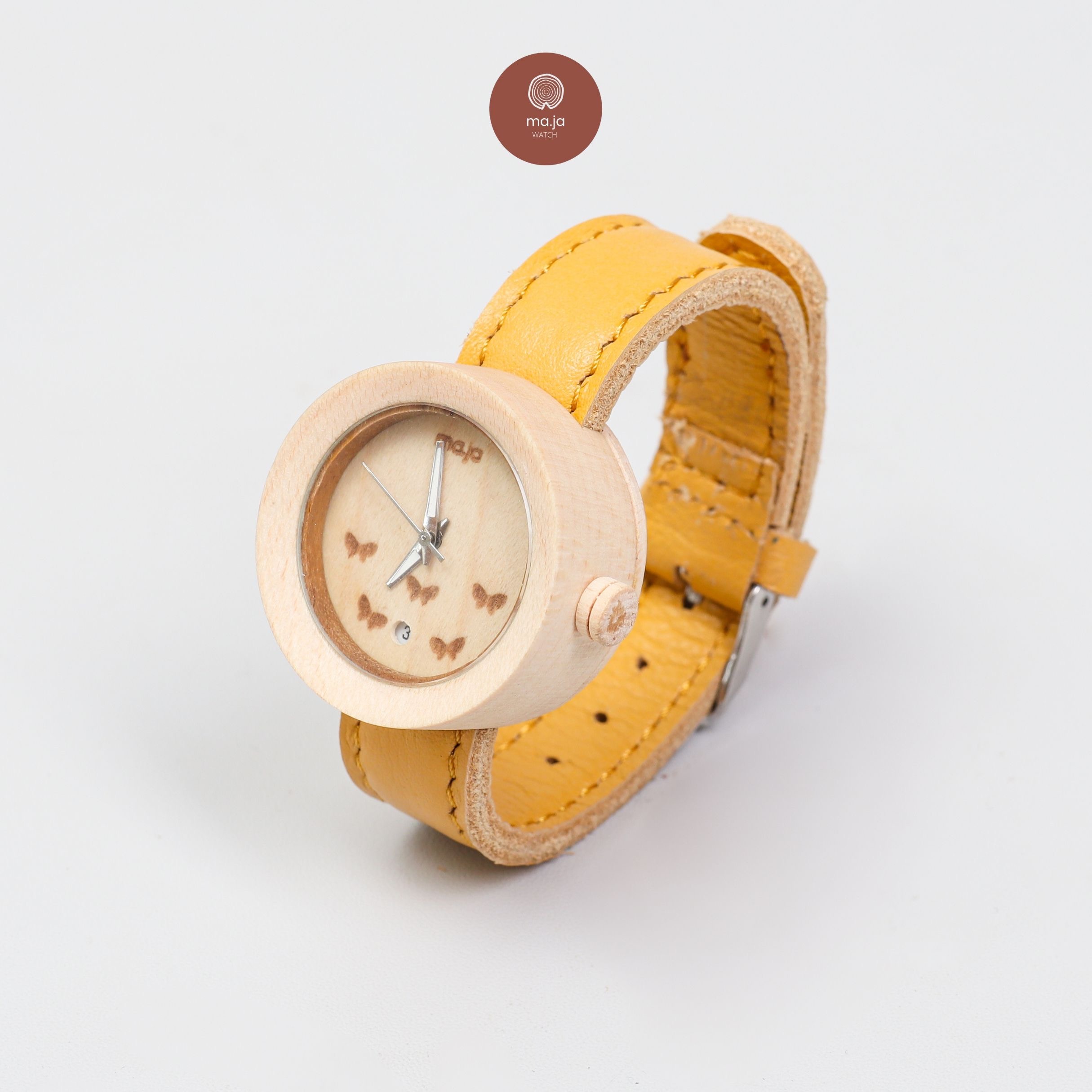 Maja Watch Jam Tangan Kayu - Kupu Sayap Renda Maple