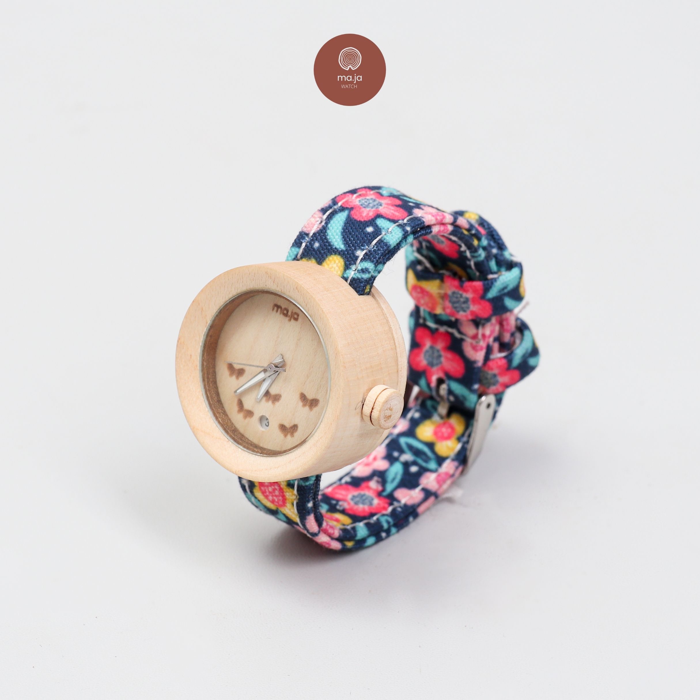 Maja Watch Jam Tangan Kayu - Kupu Sayap Renda Maple
