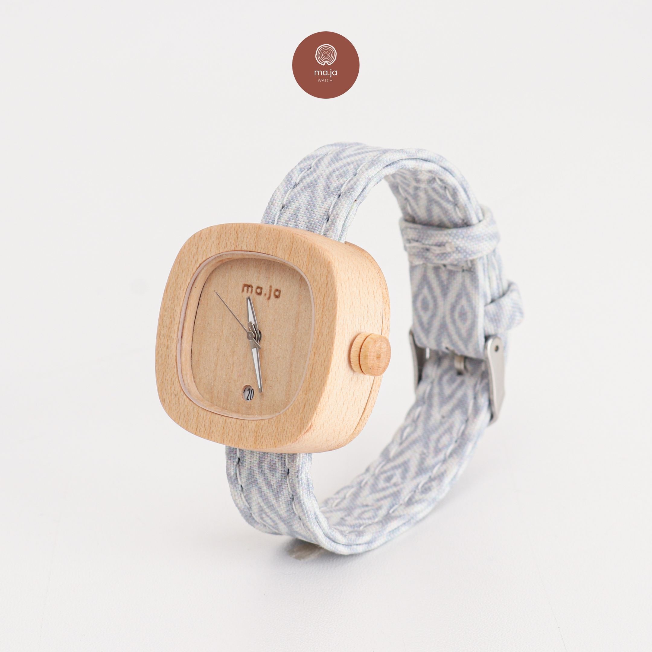 Maja Watch Jam Tangan Kayu - Sinta Canvas Series