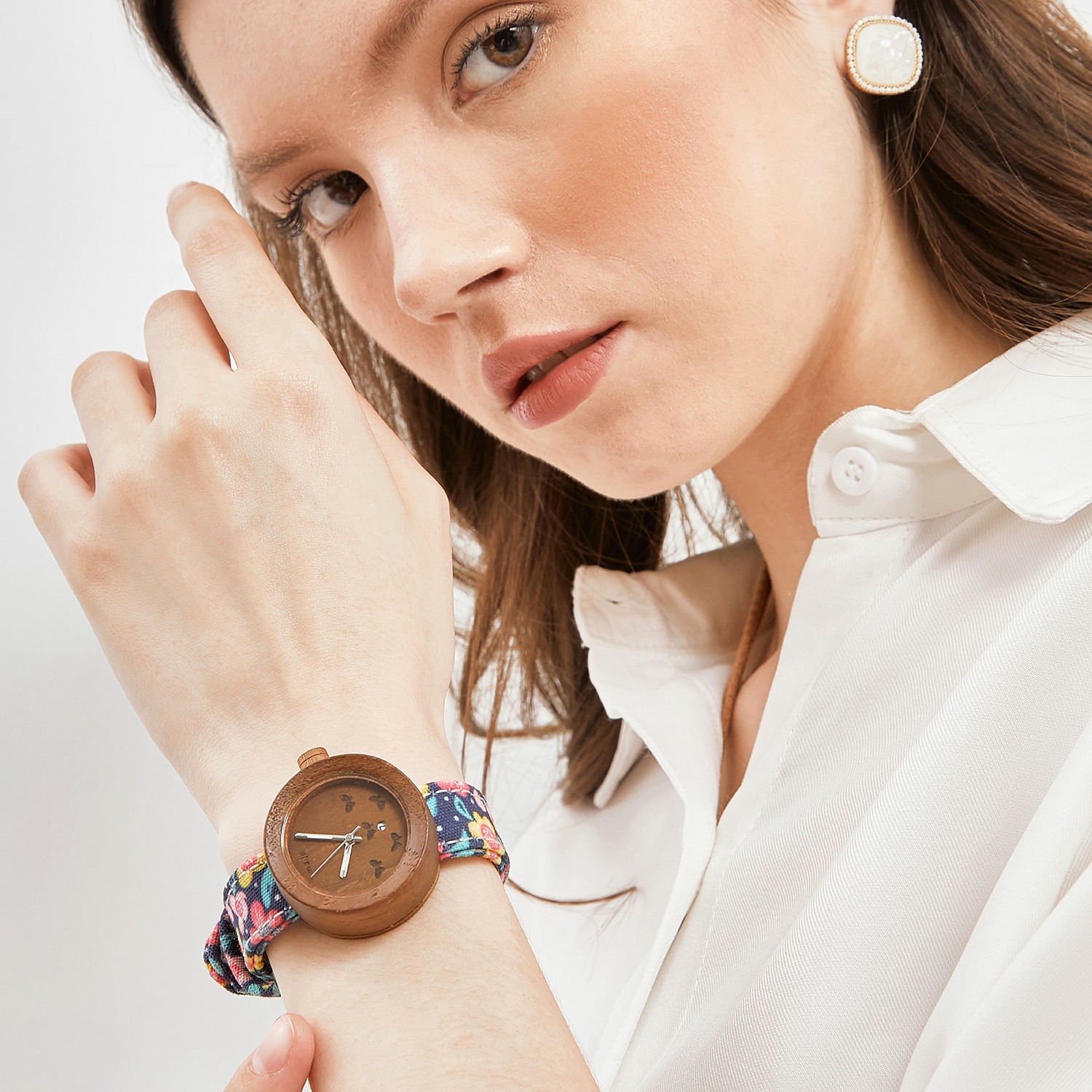 Maja Watch Jam Tangan Kayu - Kupu Sayap Renda Sonokeling