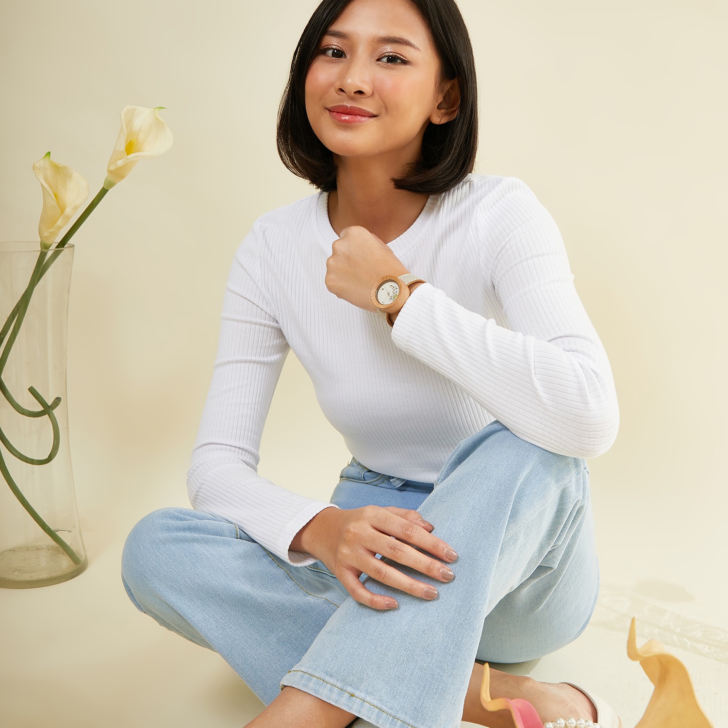 Maja Watch Jam Tangan Kayu - National Flower Jasmine