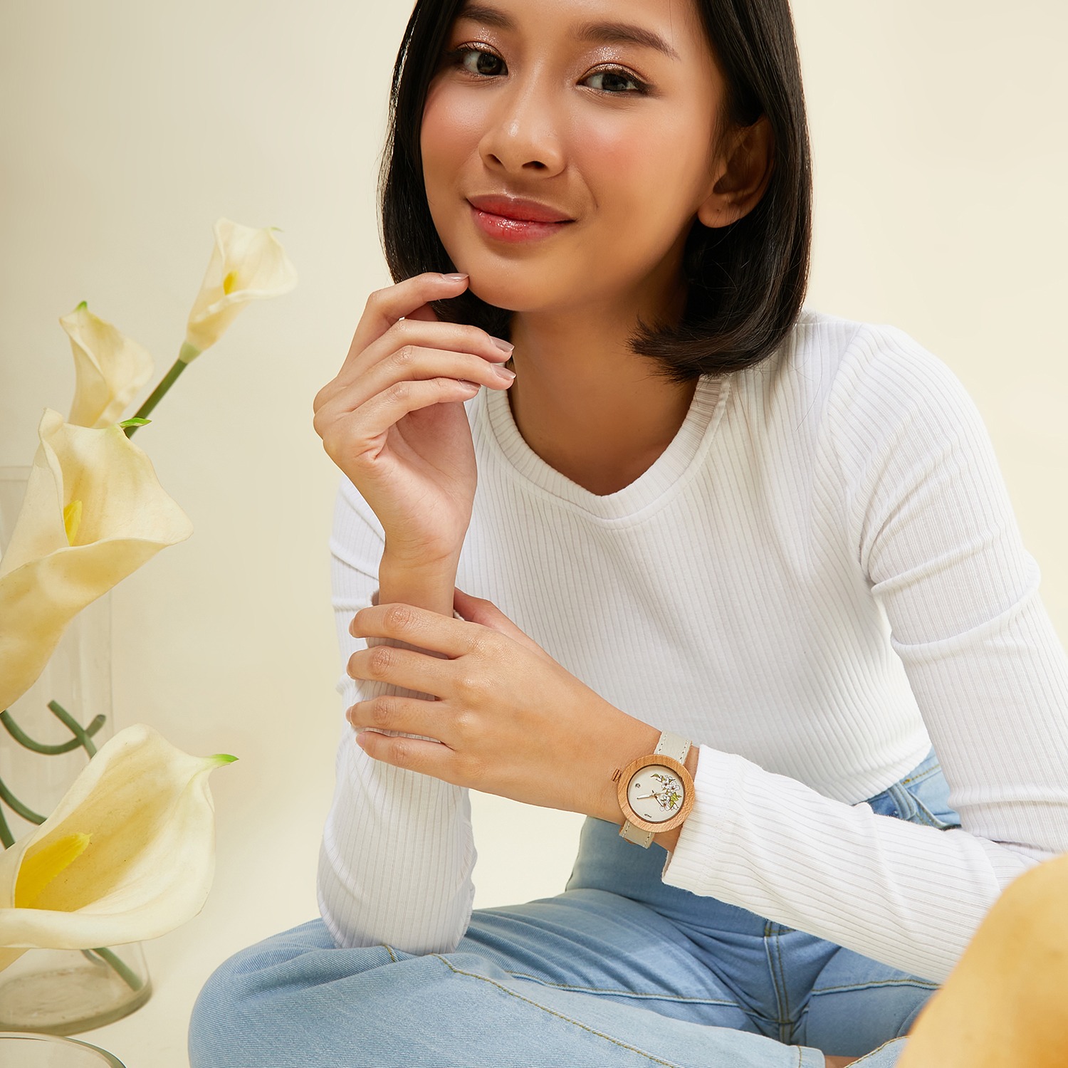 Maja Watch Jam Tangan Kayu - National Flower Jasmine