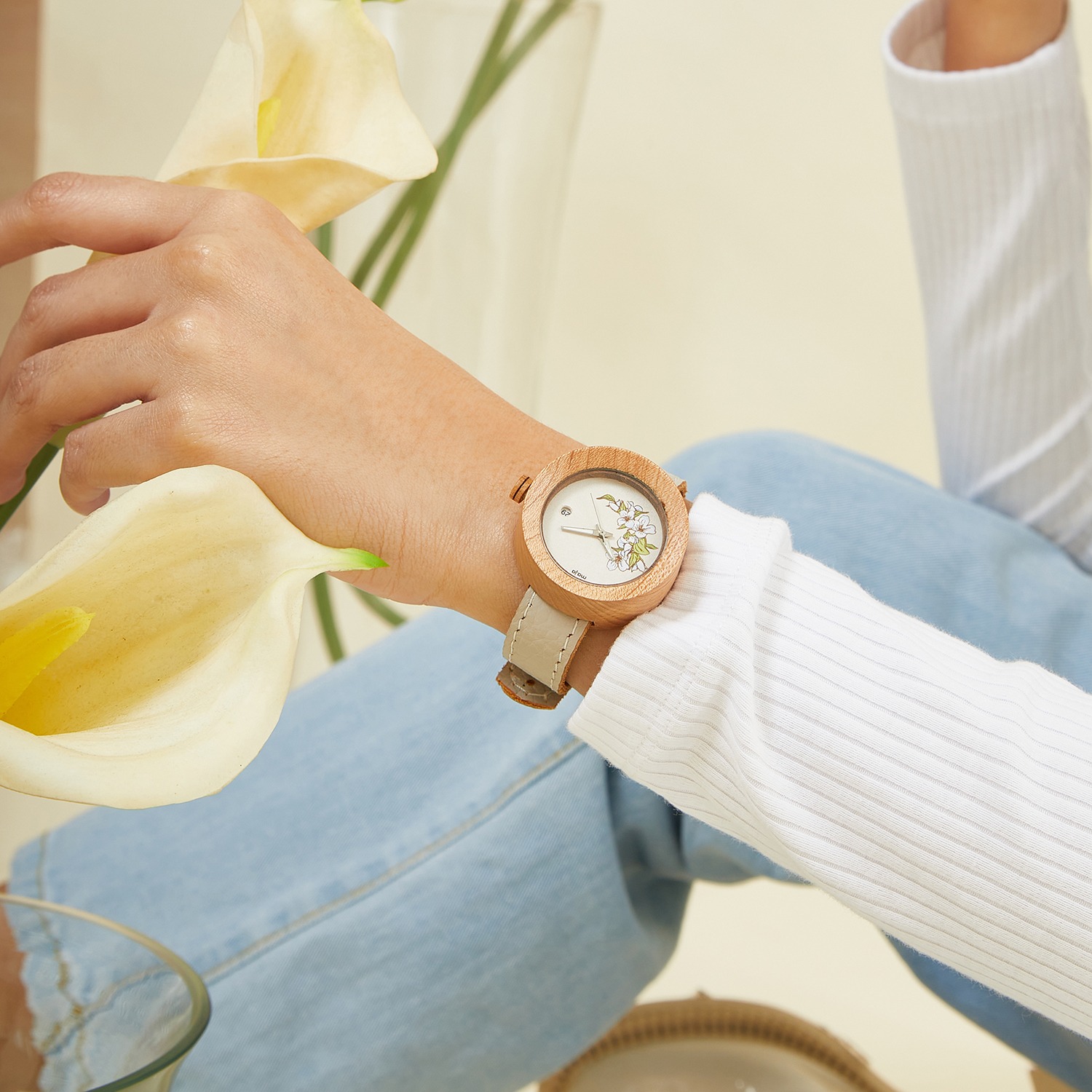 Maja Watch Jam Tangan Kayu - National Flower Jasmine