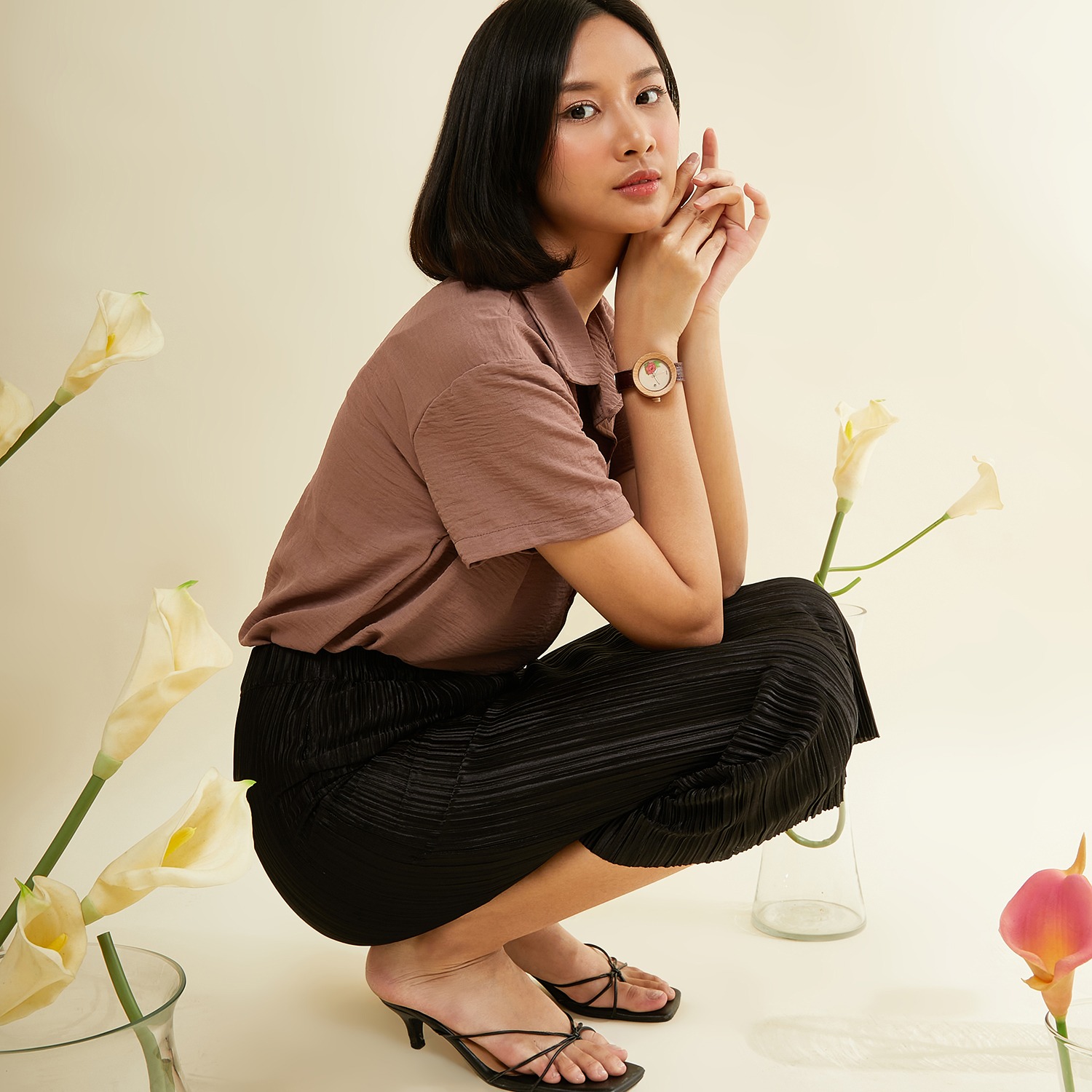 Maja Watch Jam Tangan Kayu - National Flower Rafflesia Arnoldi