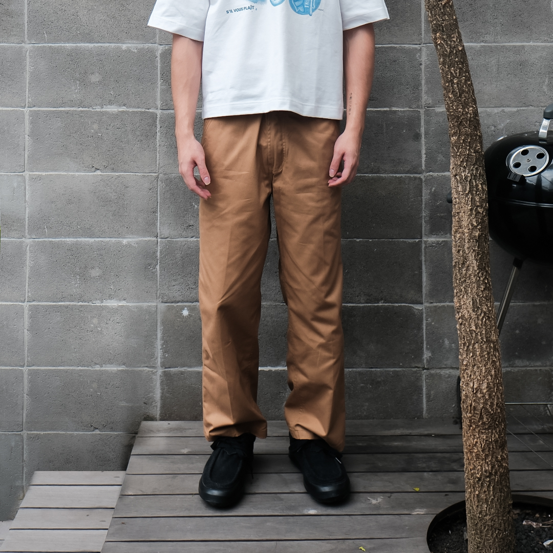 Cotton Twill Carpenter Pants In Brown