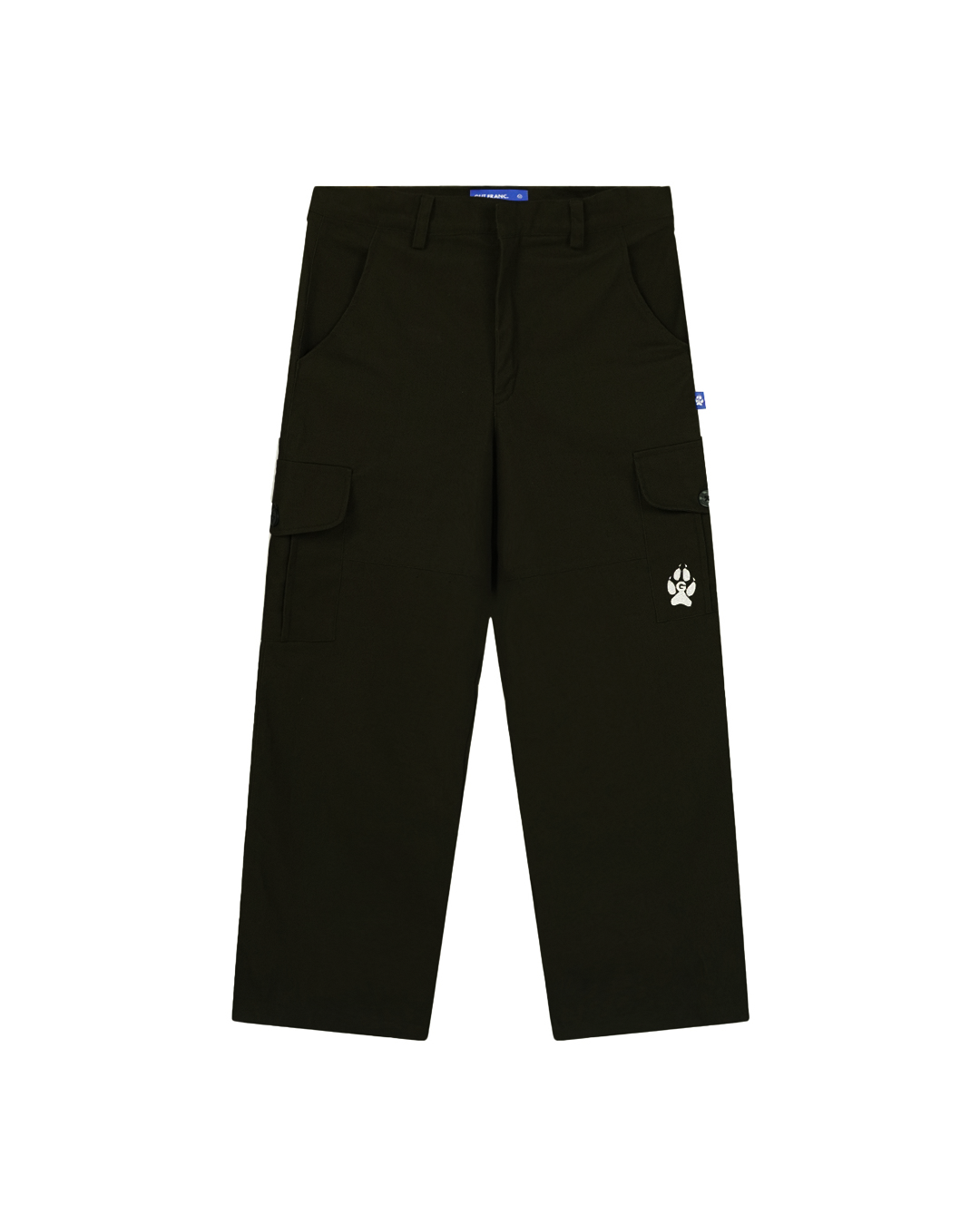 Cotton Cargo Twill Pants In Green