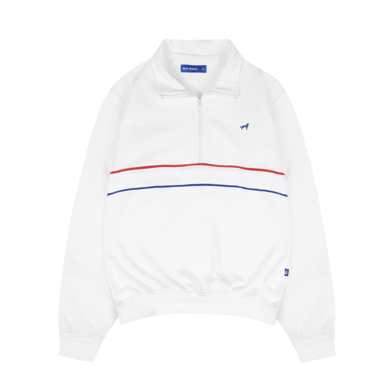 Franc Red Blue Half Zip Sweater