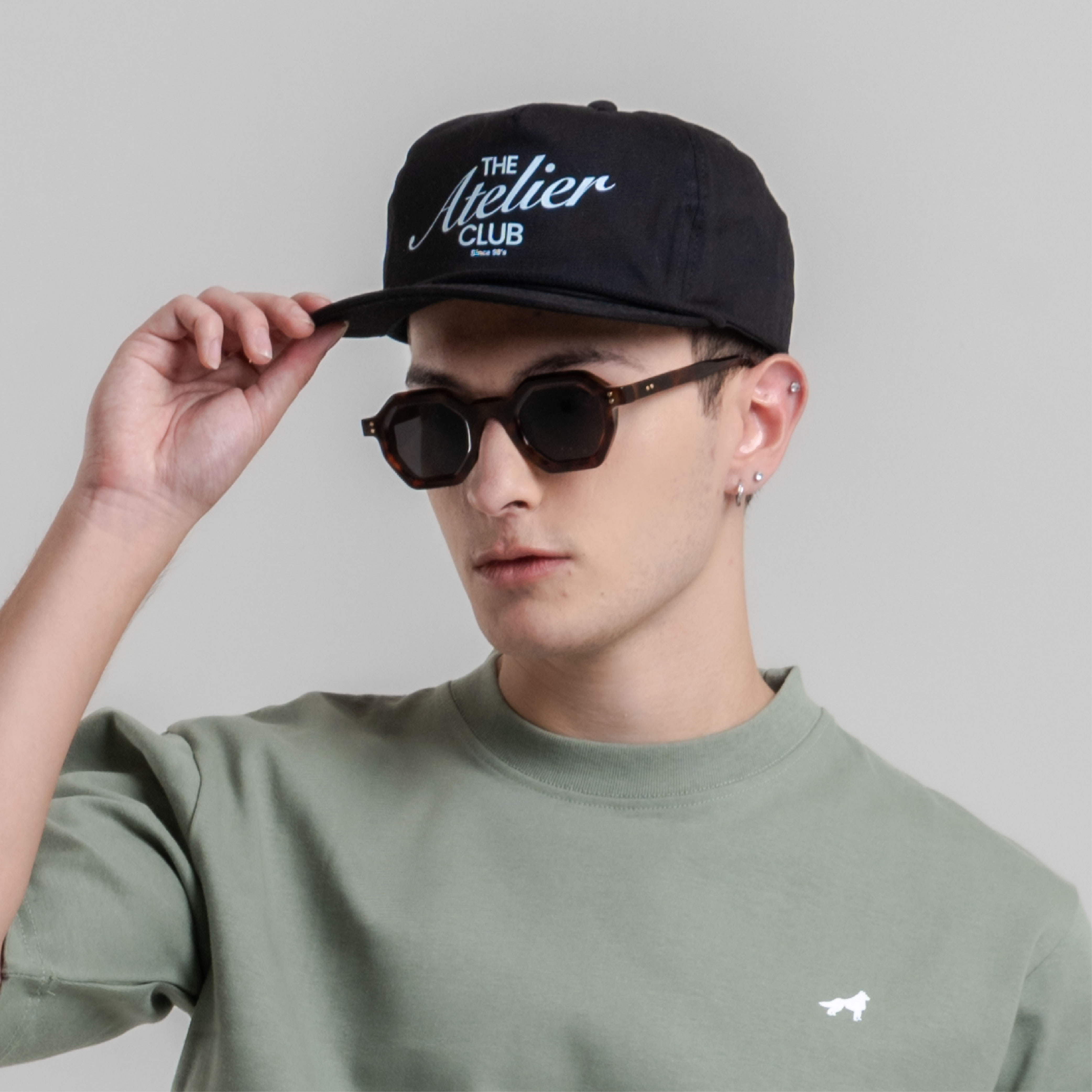 Atelier Script Logo Cap Black