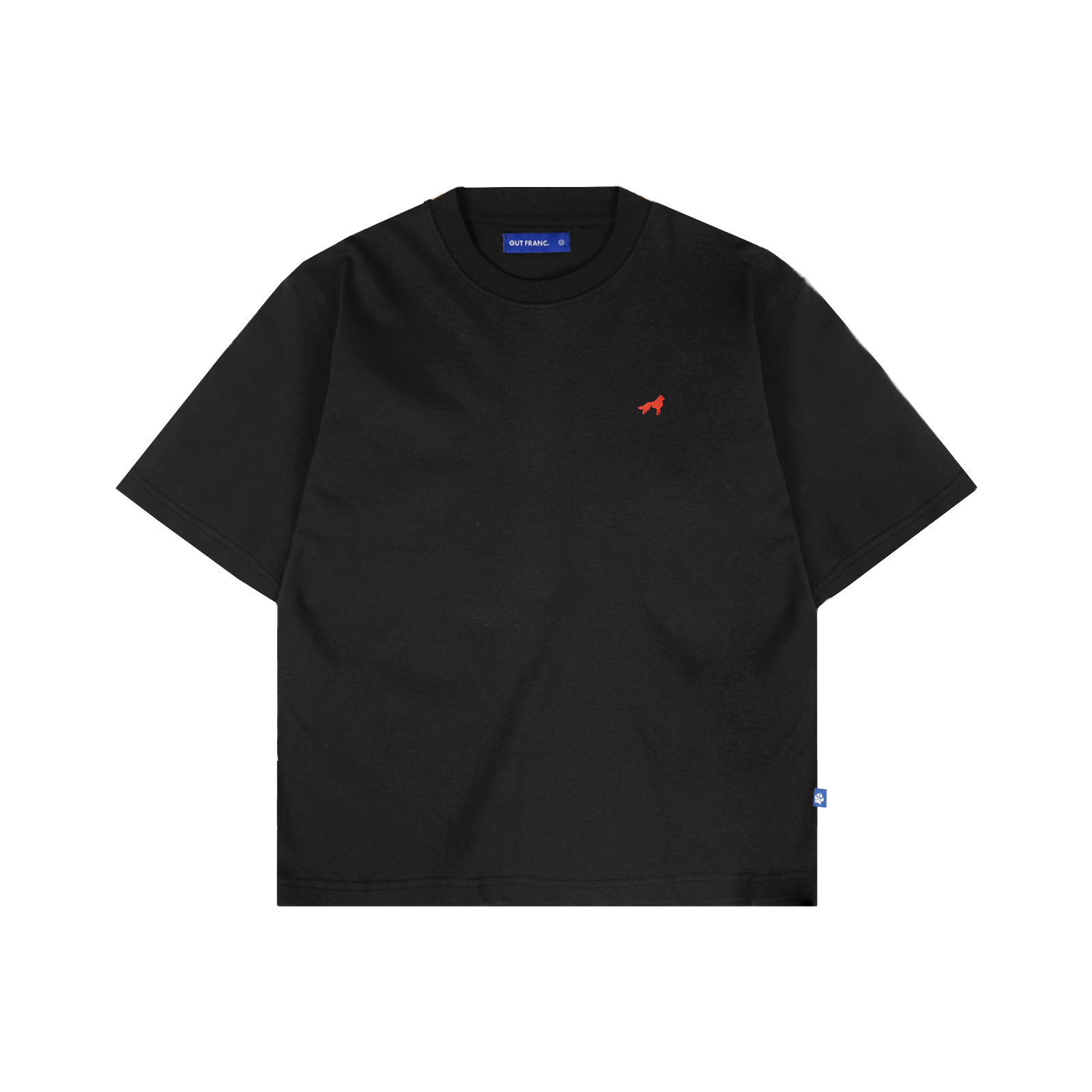 Franc Boxy Heavy Cotton Tees In Black