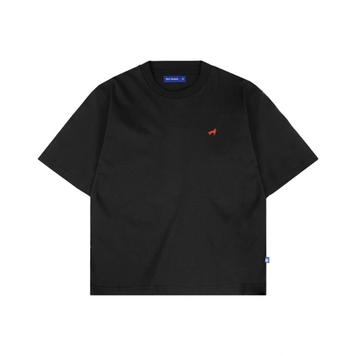 Image of Franc Boxy Heavy Cotton Tees In Black