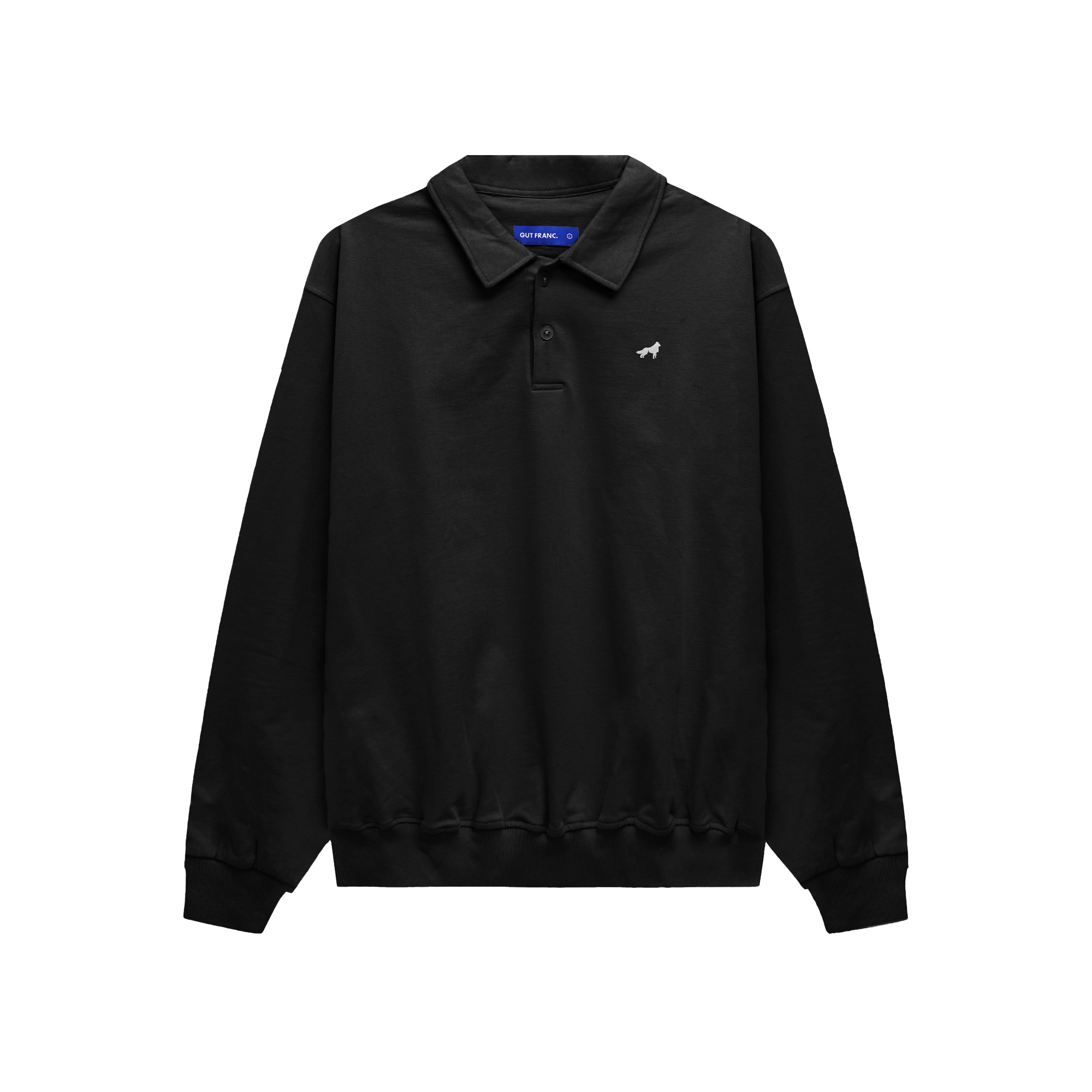 Franc Polo Terry Longsleeve In Black