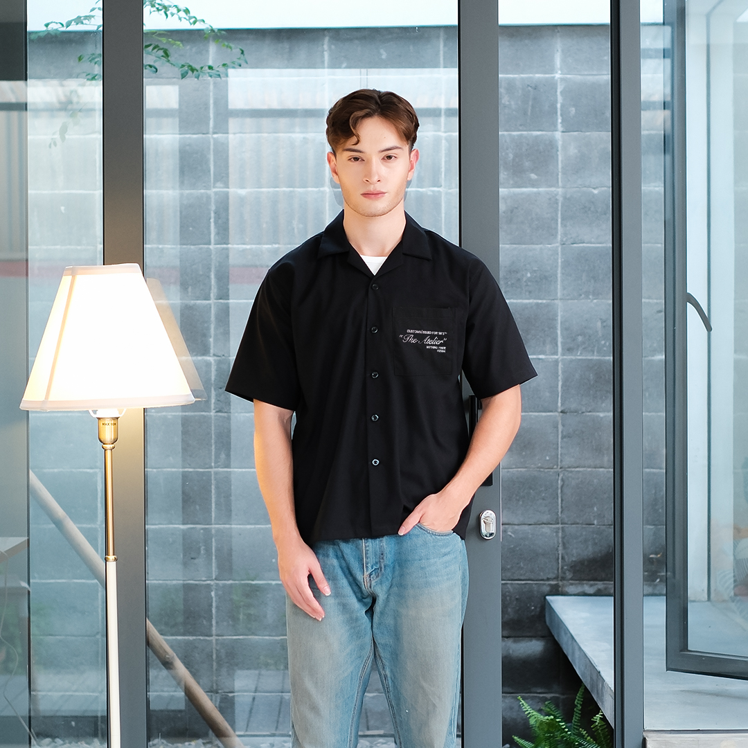 The Atelier Boxy Shirt in Black