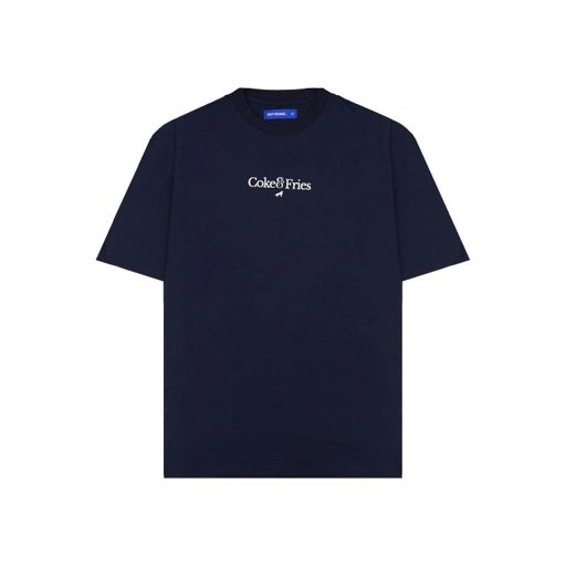 Image of Coke & Fries Regular Cotton Tees In Navy