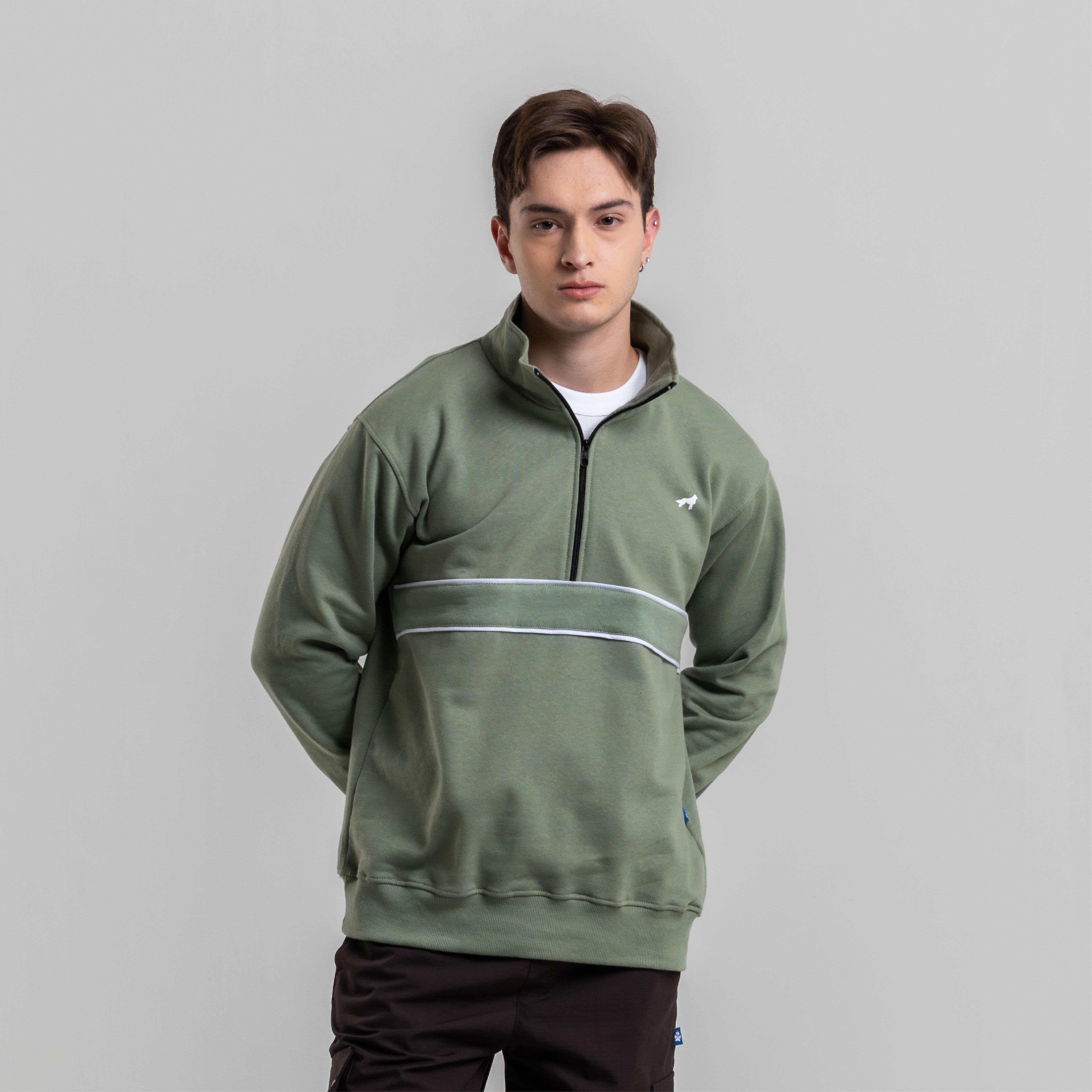 Franc Green Half Zip Sweater