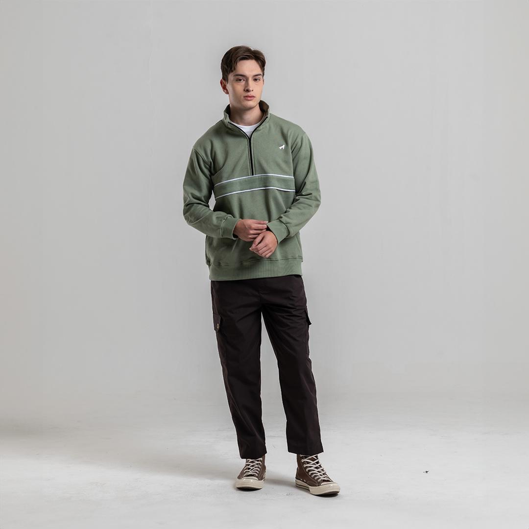 Franc Green Half Zip Sweater