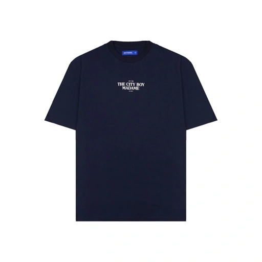 Image of City Boy Madame Regular Cotton Tees In Navy