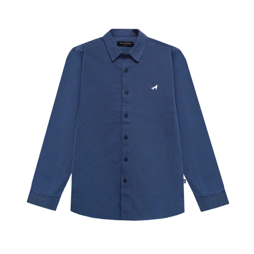 Image of Franc Cotton Le Casual Shirt in Blue Denim