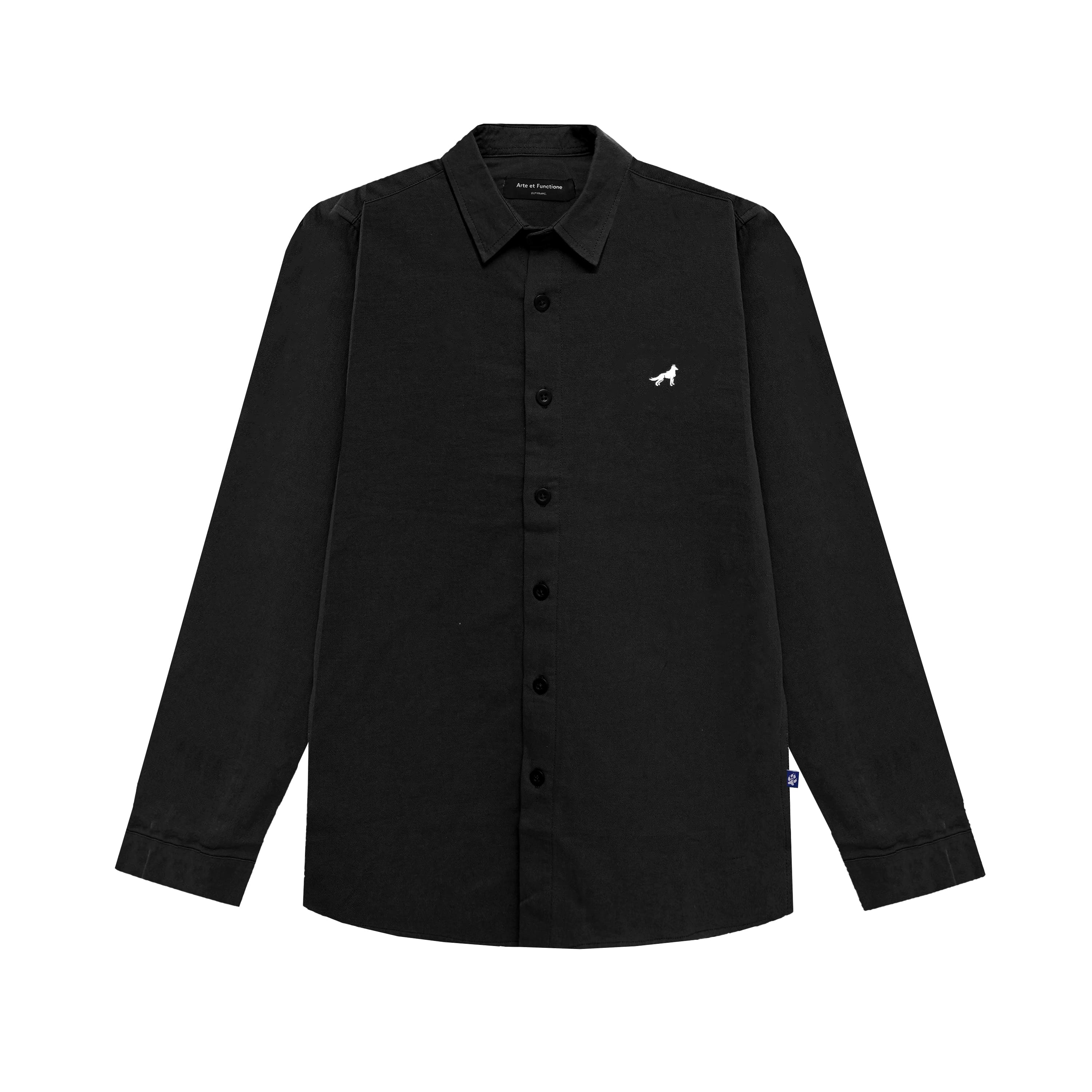 Franc Cotton Le Casual Shirt in Black