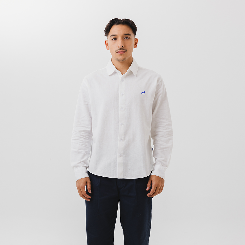 Franc Cotton Le Casual Shirt in White