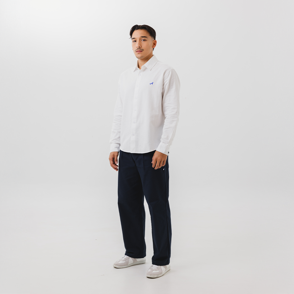 Franc Cotton Le Casual Shirt in White