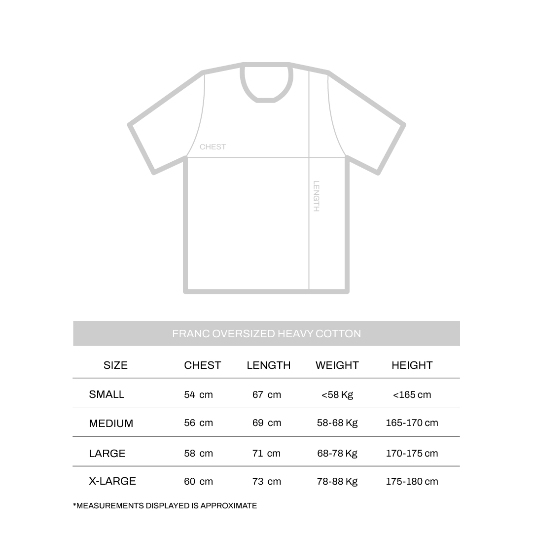 Franc Oversized Heavy Cotton Tees in White