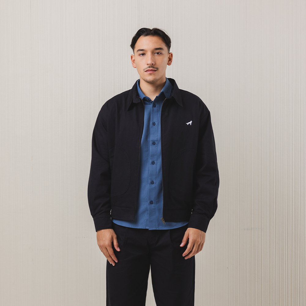 Franc London Harrington Jacket in Black