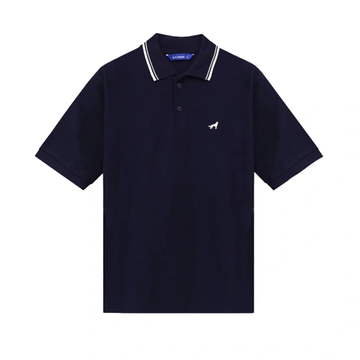 Image of The Franc Terry Polo Shirt SS In Navy