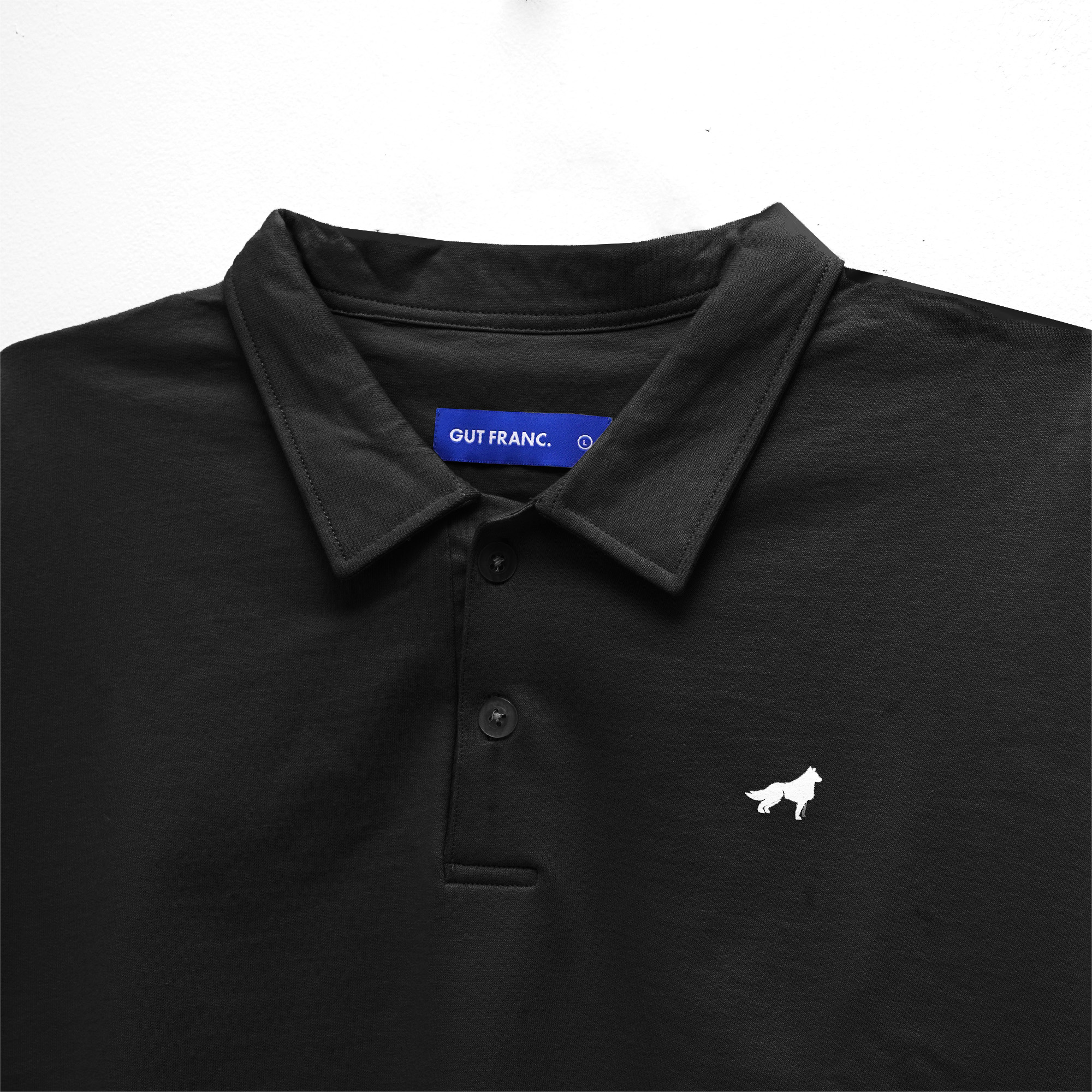 Franc Polo Terry Longsleeve In Black