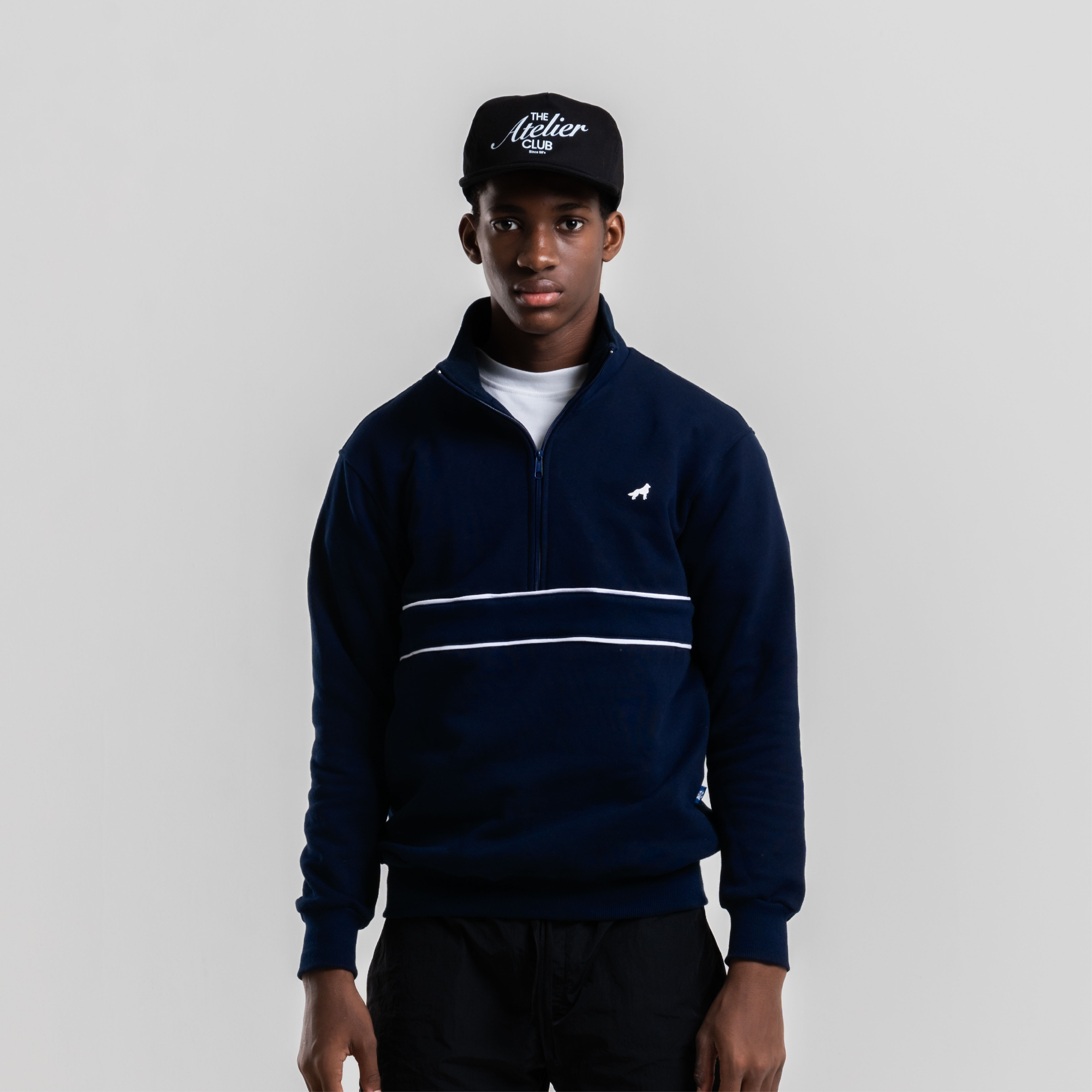 Franc Navy Half Zip Sweater
