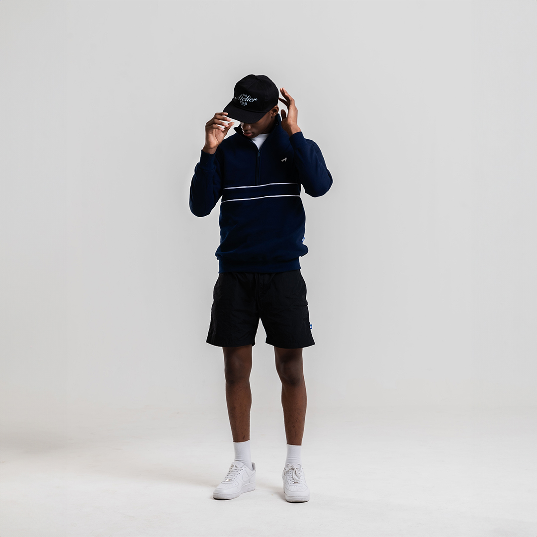 Franc Navy Half Zip Sweater