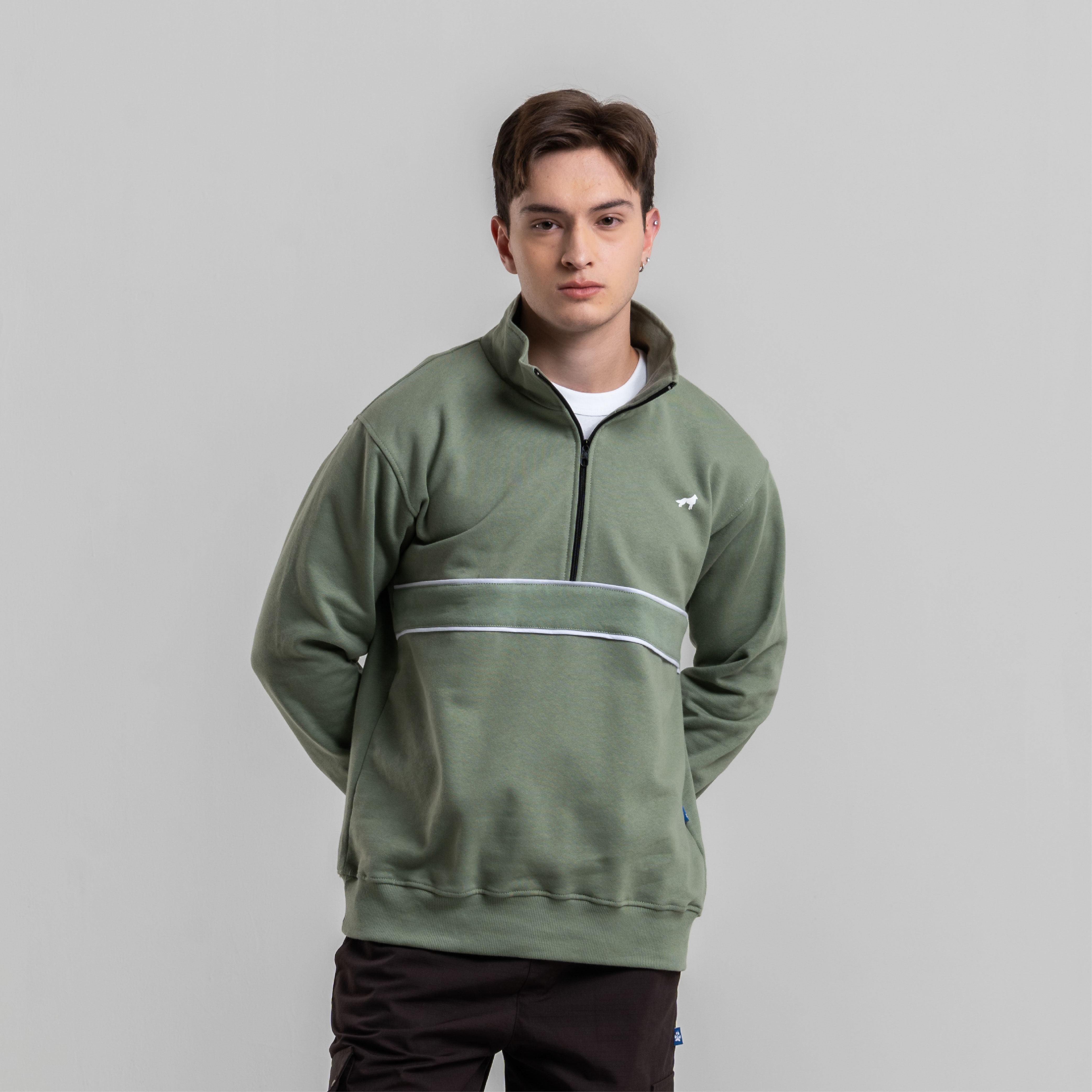Franc Green Half Zip Sweater