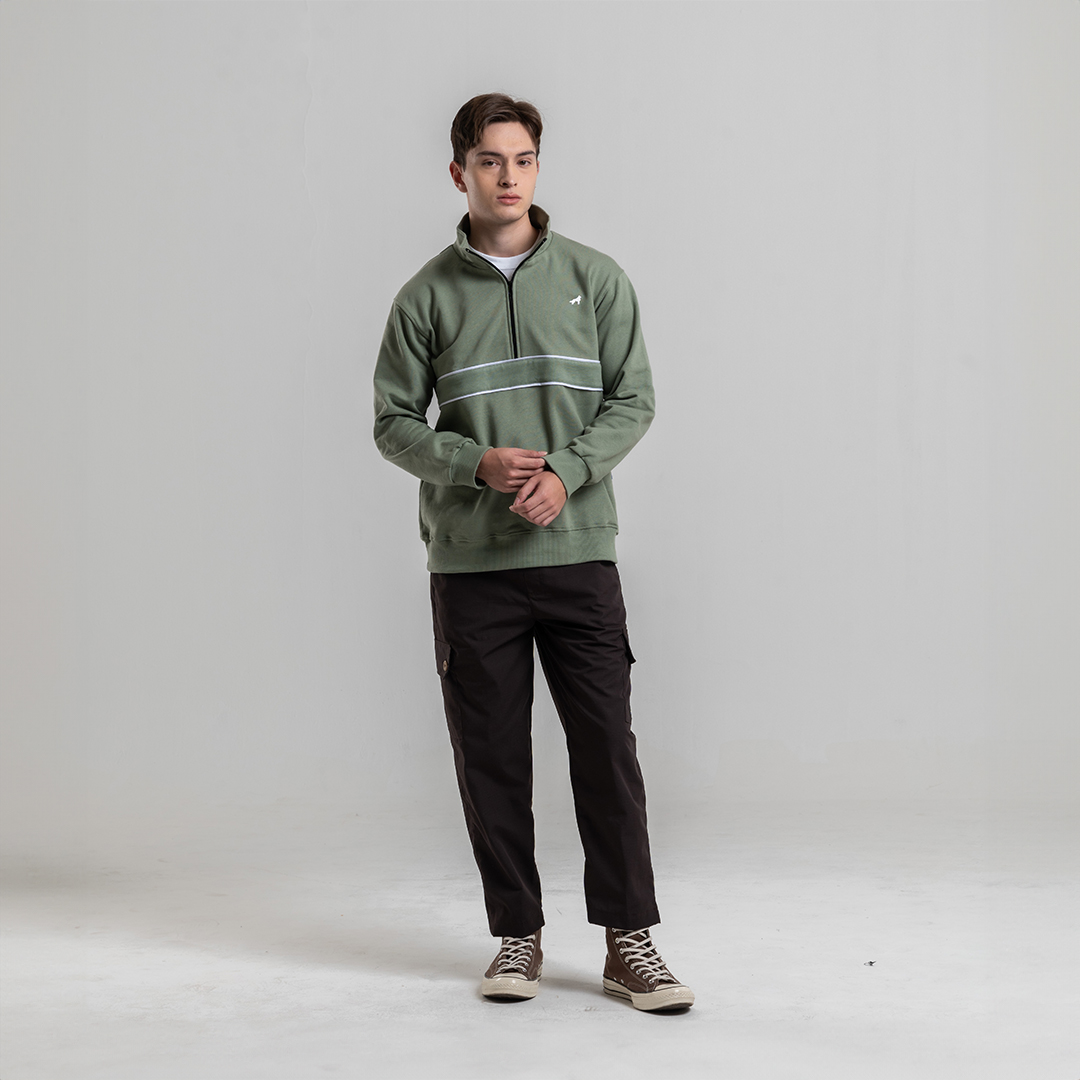 Franc Green Half Zip Sweater